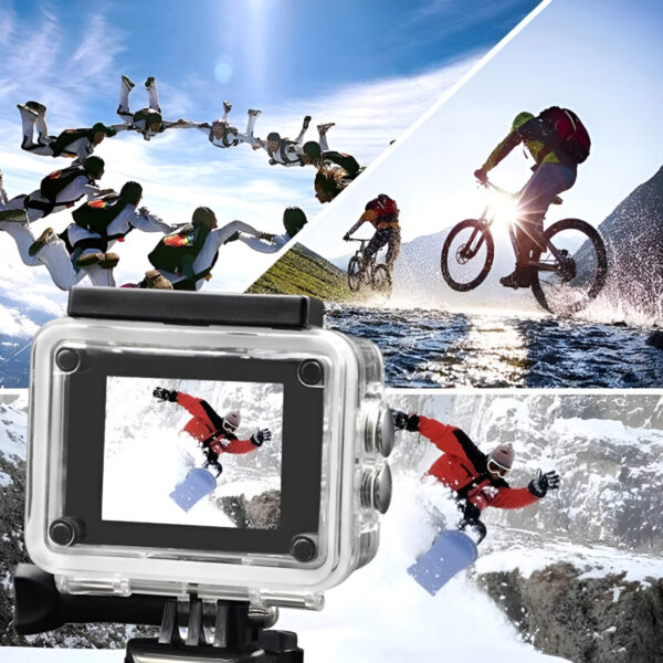 4K Ultra HD Sports Camera, 30M Waterproof, WiFi, 2.0" LCD - Image 2