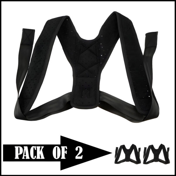Pack Of 2 Posture Corrector Adjustable Back And Shoulder Support Correction Belts - Image 5