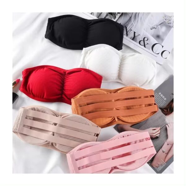 Ladies Soft And Comfortable High-Quality Padded Push-Up Strapless Tube Bralette - Image 4