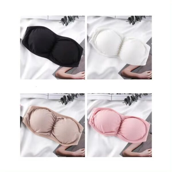 Ladies Soft And Comfortable High-Quality Padded Push-Up Strapless Tube Bralette - Image 3