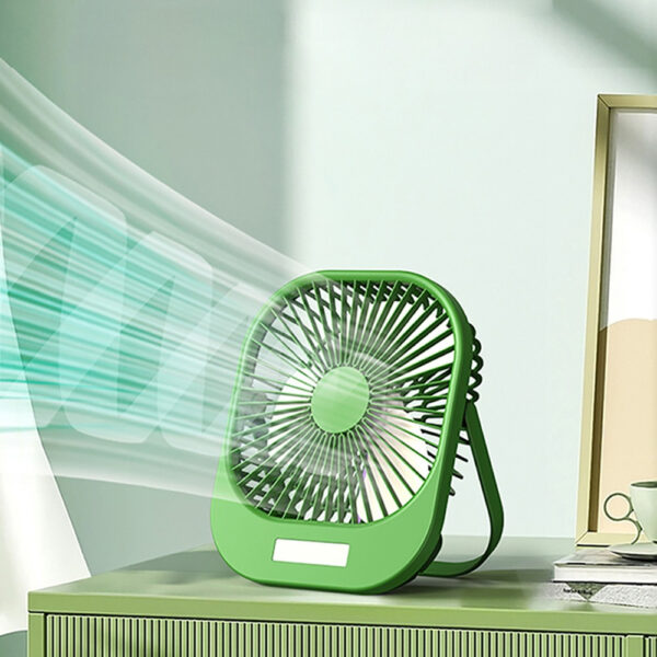 Wireless Portable Mini Brushless Fan with Super Large Wind Power, 3-Speed Setting, and LED Torch Light - Image 2