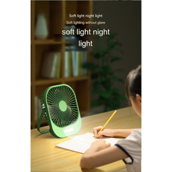Wireless Portable Mini Brushless Fan with Super Large Wind Power, 3-Speed Setting, and LED Torch Light - Image 8
