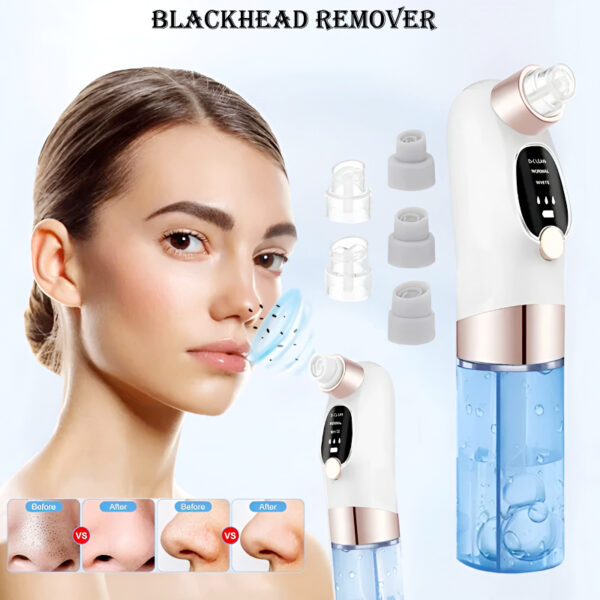 Rechargeable Bubble Blackhead Remover with Interchangeable Heads - Image 5