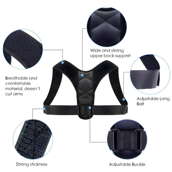 Pack Of 2 Posture Corrector Adjustable Back And Shoulder Support Correction Belts - Image 8