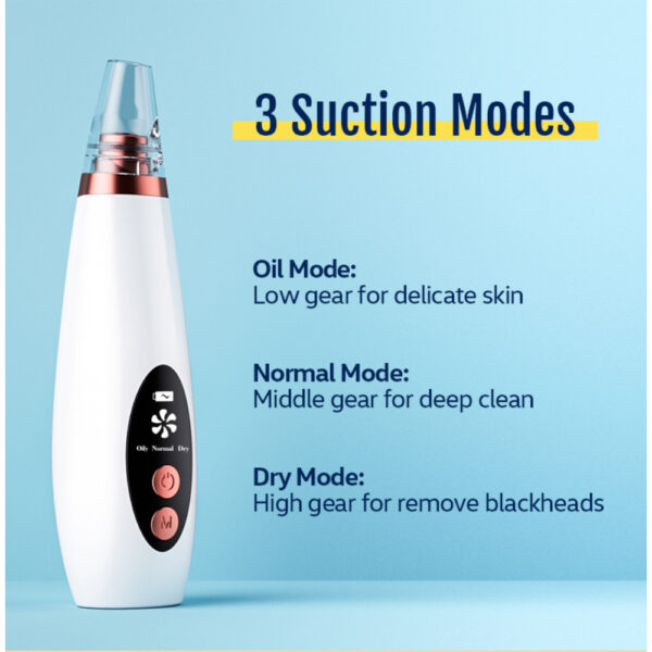 Rechargeable Blackhead Extractor with 6 Suction Heads - Image 2