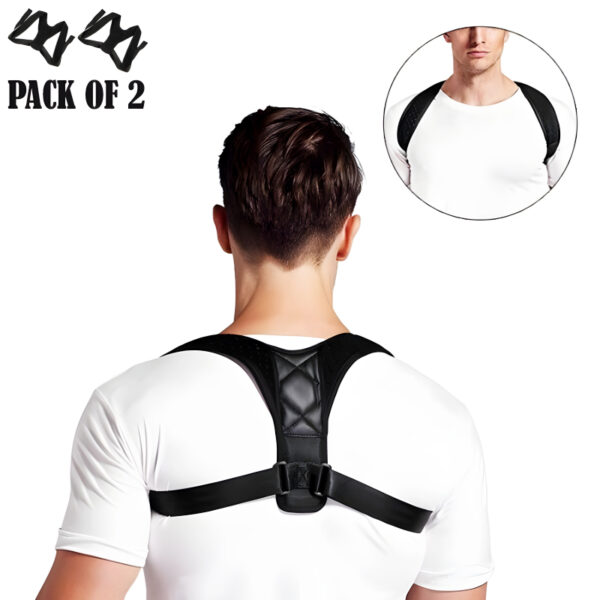 Pack Of 2 Posture Corrector Adjustable Back And Shoulder Support Correction Belts - Image 6