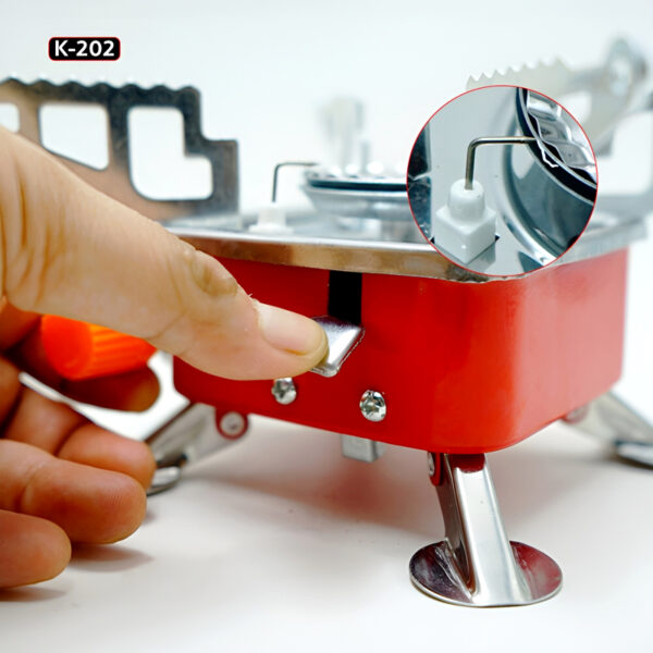K-202 Compact & High-Quality Mini Portable Foldable Card Type Stove For Outdoor Camping - Image 2