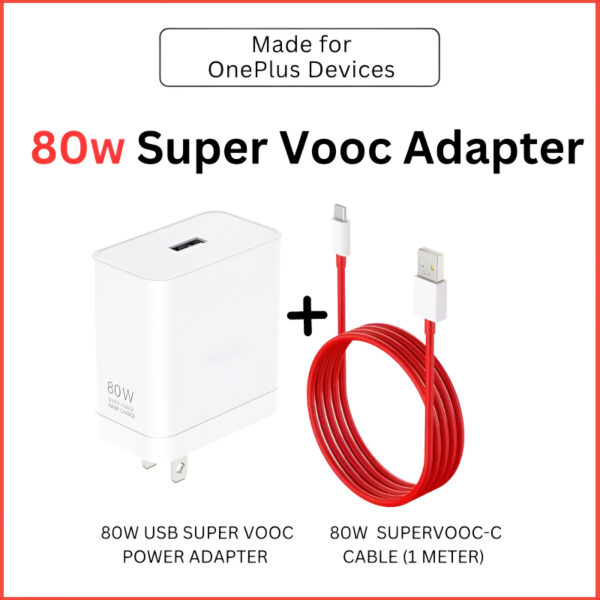 OnePlus 80W Power Adapter Kit with Warp Charge & SuperVOOC Type-C Cable - Image 6