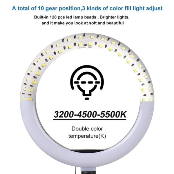 26cm Ring Light with stand, Mobile Holder, Stand Holder and 7ft Stand, RingLight with 7 Feet Stand, Three Colours Makeup LED RingLight with Tripod Stand, ... - Image 6