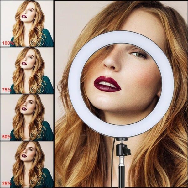 26cm Ring Light with stand, Mobile Holder, Stand Holder and 7ft Stand, RingLight with 7 Feet Stand, Three Colours Makeup LED RingLight with Tripod Stand, ... - Image 7