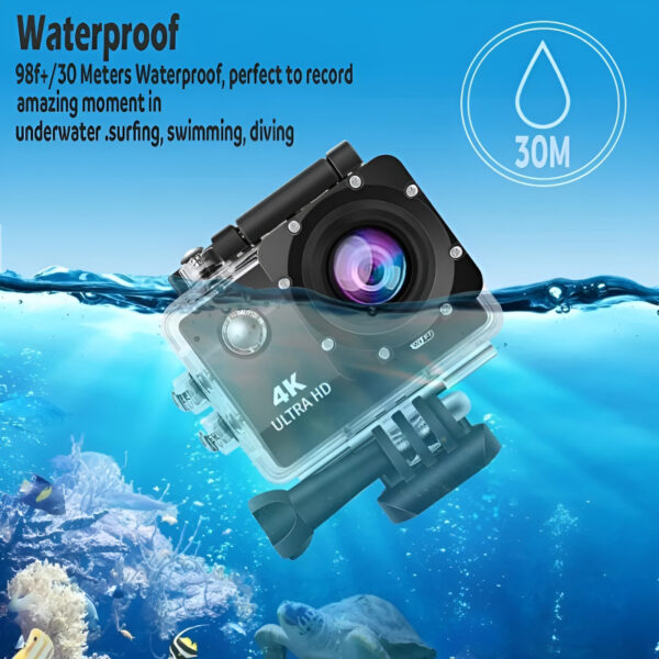 4K Ultra HD Sports Camera, 30M Waterproof, WiFi, 2.0" LCD - Image 11