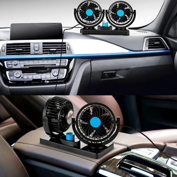 F30 Dual-Headed 360° Rotating Car Fan with Low Noise & Adjustable Airflow - Image 10