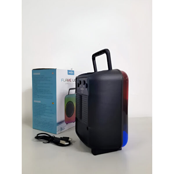 GTS-1867 Mini Portable 3-Inch Rechargeable Wireless Speaker with Flame Lighting Effect - Image 8