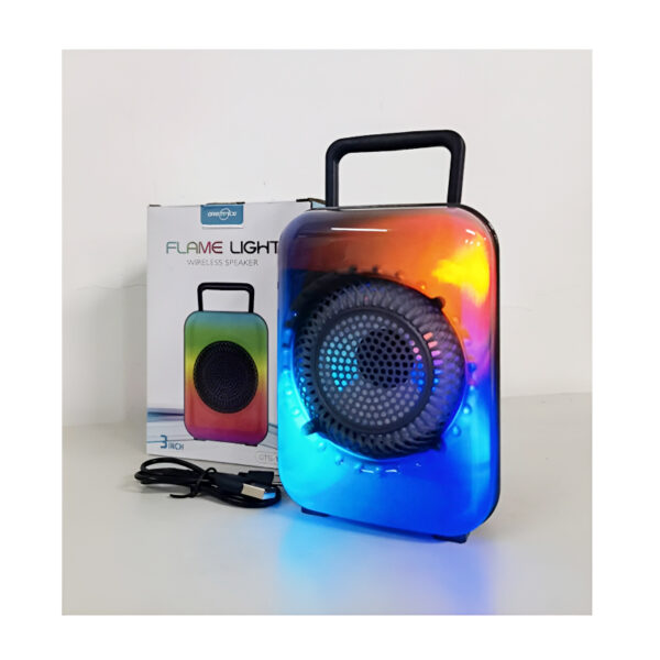 GTS-1867 Mini Portable 3-Inch Rechargeable Wireless Speaker with Flame Lighting Effect - Image 7