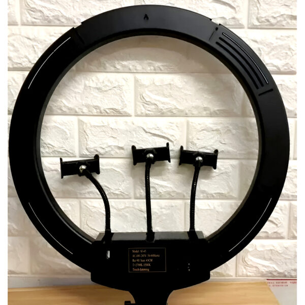 MJ18 45 CM RGB LED Soft Ring Light with 3 Phone Holders and Remote Control - Image 6