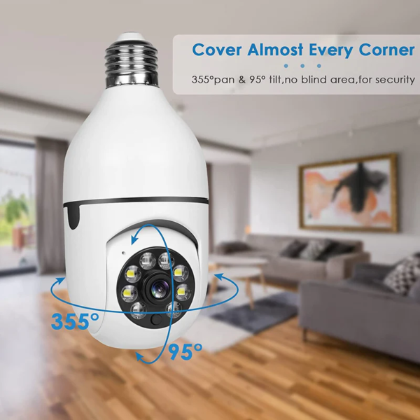 V380 1080P Wireless LED Bulb Camera with Full HD, Night Vision, Pan-Tilt-Zoom, and Two-Way Audio for Wide-Angle Security. - Image 10