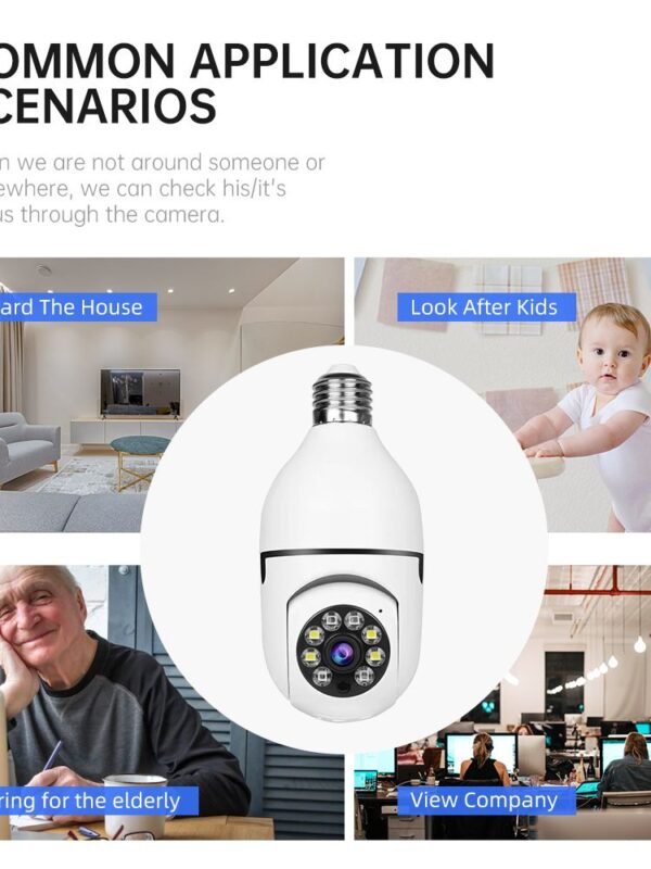 V380 1080P Wireless LED Bulb Camera with Full HD, Night Vision, Pan-Tilt-Zoom, and Two-Way Audio for Wide-Angle Security. - Image 7