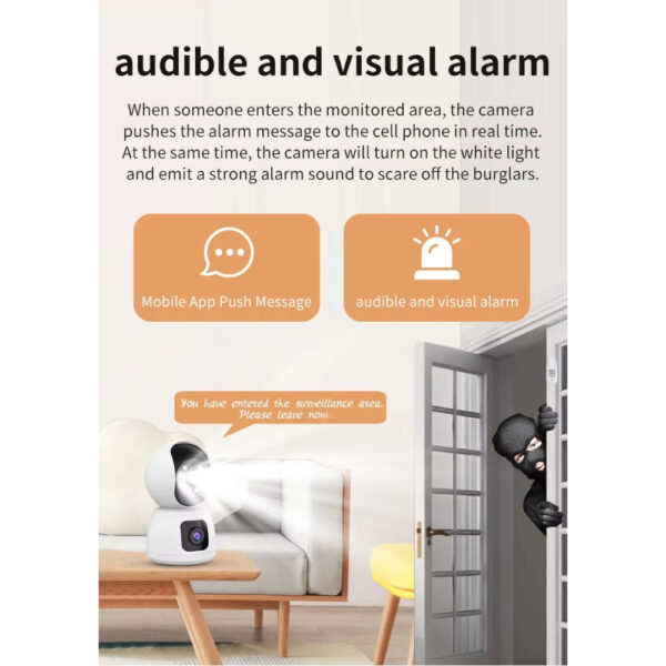 Ultra HD 4K 8MP Indoor Security Camera with Dual Lenses, Night Vision & Real-Time Two-Way Audio - Image 12