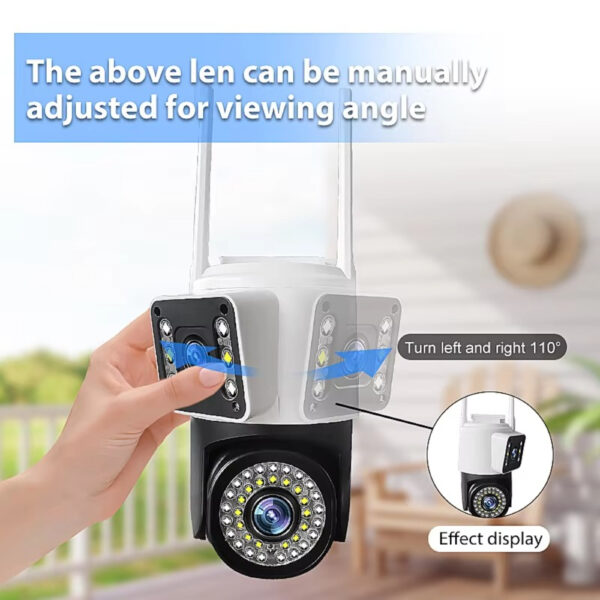 V380PR0 4K Ultra HD Dual Lens PTZ WiFi Camera with Night Vision, Two-Way Audio, and AI Human Motion Tracking for Complete Security. - Image 6
