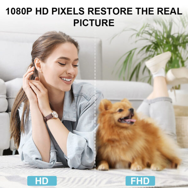 Ultra HD 4K 8MP Indoor Security Camera with Dual Lenses, Night Vision & Real-Time Two-Way Audio - Image 2