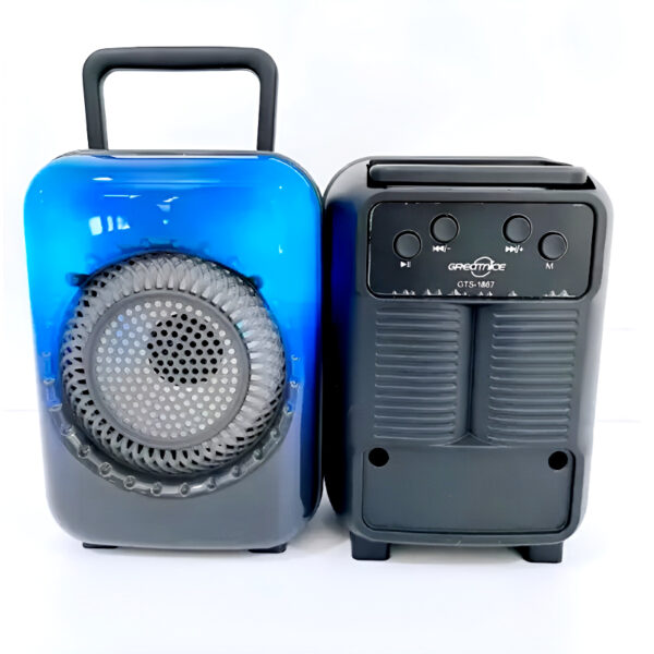 GTS-1867 Mini Portable 3-Inch Rechargeable Wireless Speaker with Flame Lighting Effect - Image 5