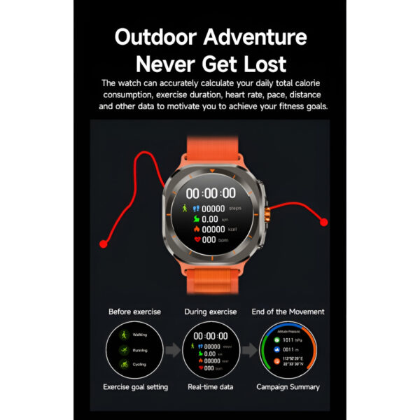 Z7 Ultra 1.46-Inch Ultra Large Screen – Outdoor Sports, Sturdy Design, Large Battery Capacity, Aluminium Alloy Smartwatch - Image 3