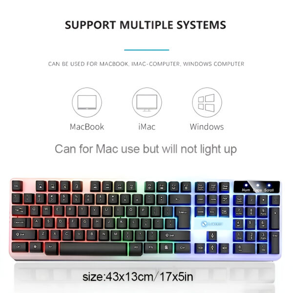 TX35 Limeide RGB Suspension Backlit Lightweight Luminous Wired Gaming Keyboard - Image 4