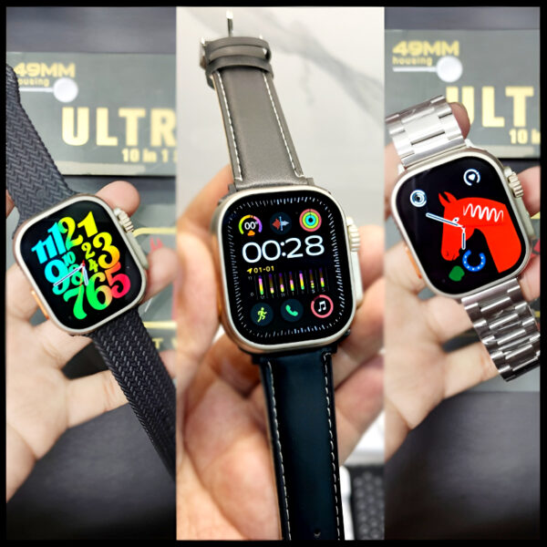 Ultra10 49mm Bluetooth Calling Smart Watch Sleek Design with 10 Interchangeable Straps - Image 10