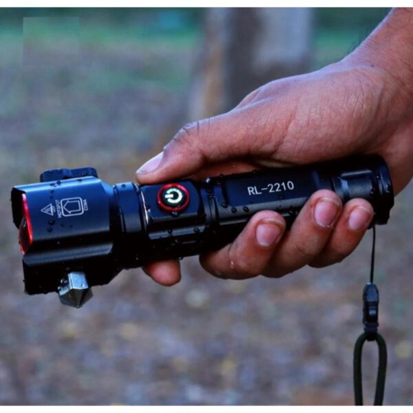 Multi-Functional 1KM Long Range Led Emergency Flashlight With Type-C Charging Powerbank Function - Image 5