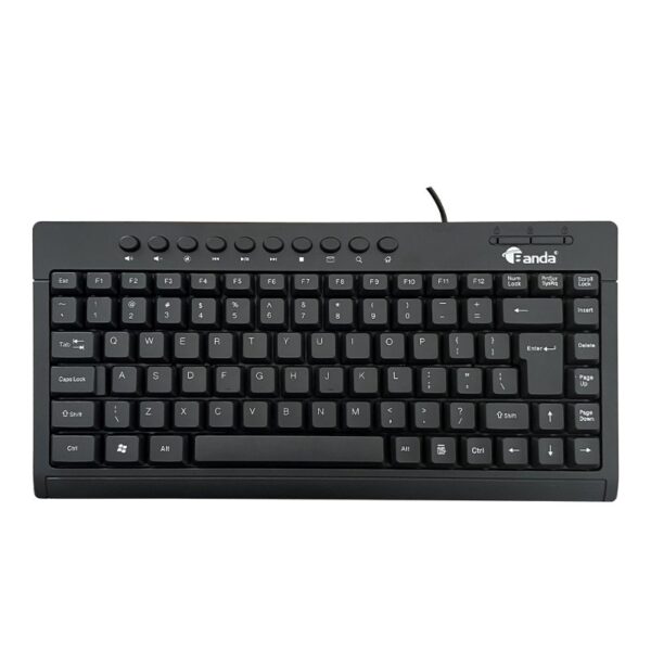 Banda K1000 Multimedia Wired Keyboard – Compact USB Waterproof Keyboard with Ergonomic Design, Arabic/English Layout, for Laptop & PC - Image 4
