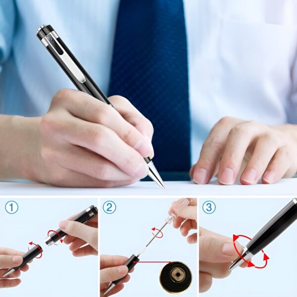 V7 HD Pen Camera with Audio, Motion Detection, Bluetooth & 1080p Video Recording - Image 4