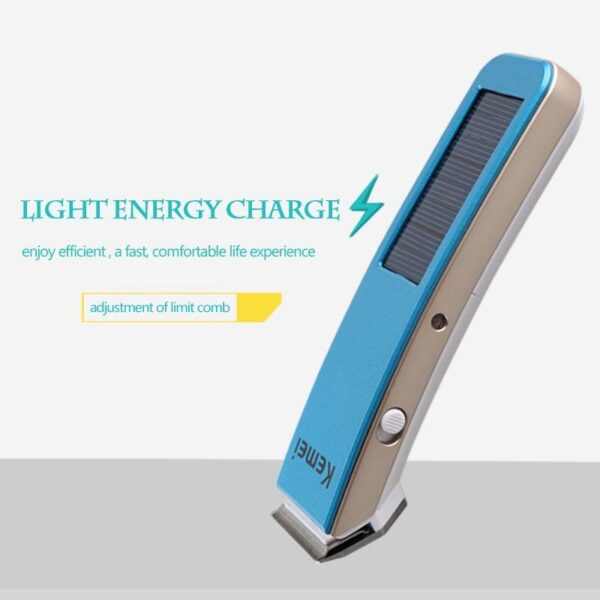 Kemei KM-579 Solar Powered Rechargeable Hair Clipper - Image 2