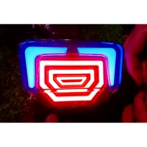 Universal LED Motorcycle Lava Tail Light – Dynamic Animation, DRL, Strobe Brake for Honda CD70, CG125