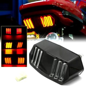 Universal 12V Motorcycle LED Tail Light – High-Brightness Brake, Indicator & Running Lamp for 70cc/100cc/125cc Bikes