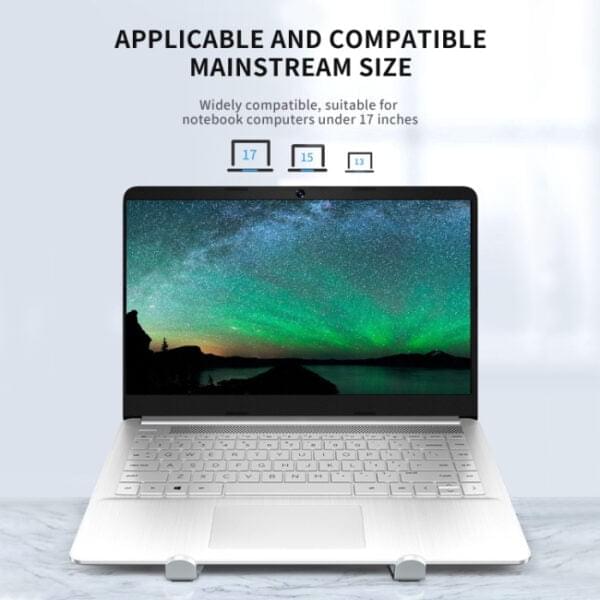 Portable Aluminium Lightweight Laptop Stand With 7 Adjustable Height Levels - Image 4