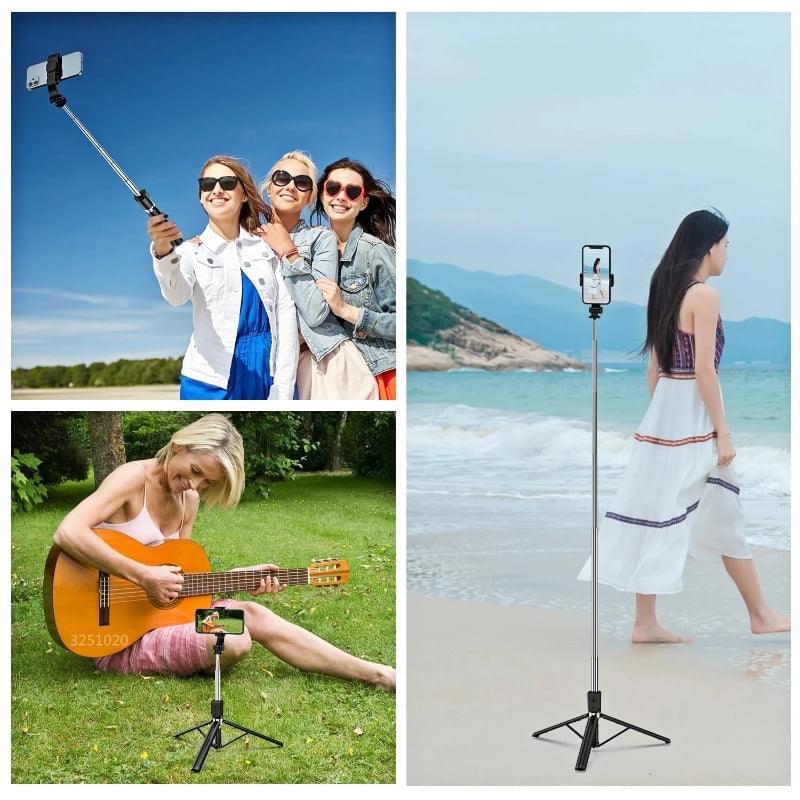 1 67M Bluetooth Wireless Selfie Stick Live Broacast Stand Holder Tripod Foldable With Fill Light Remote.jpg  800x800 1
