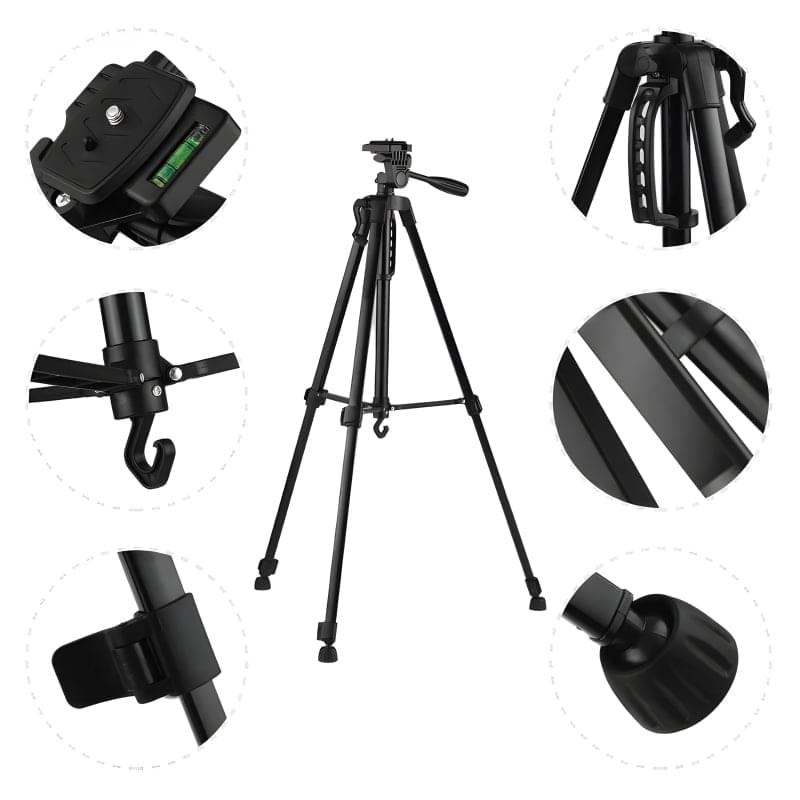 3366 Multi-Functional Professional Lightweight Portable Tripod Stand For Mobile Phones And Cameras - Image 7