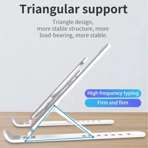 Portable Aluminium Lightweight Laptop Stand With 7 Adjustable Height Levels - Image 3