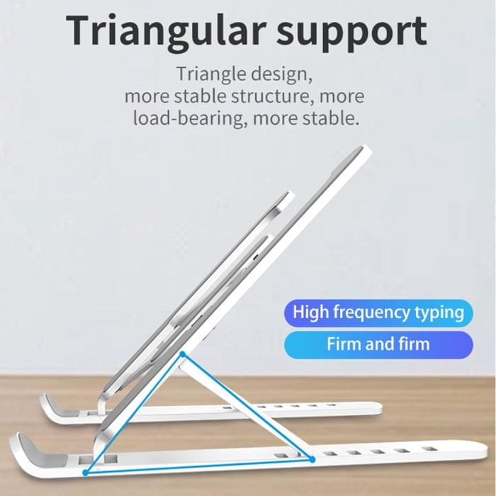 Portable Aluminium Lightweight Laptop Stand With 7 Adjustable Height Levels - Image 3
