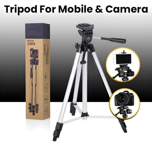 330A Multi-Functional Professional Lightweight Portable Tripod Stand For Mobile Phones And Cameras - Image 2