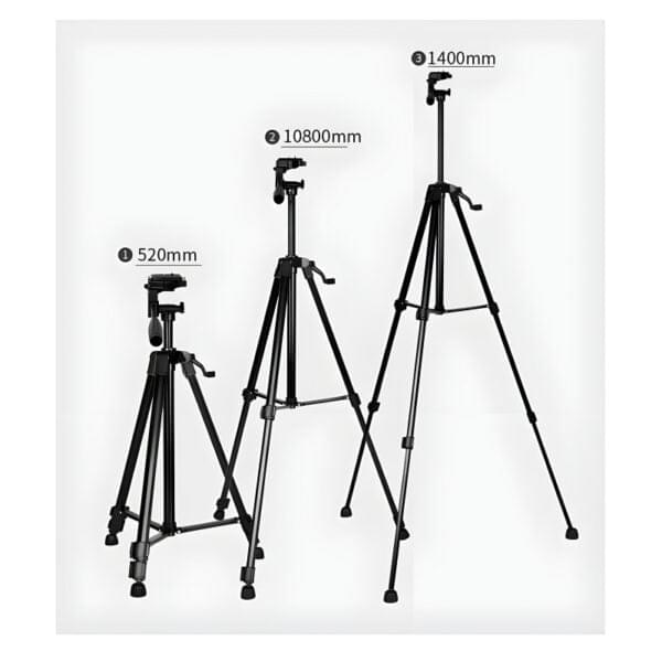 3366 Multi-Functional Professional Lightweight Portable Tripod Stand For Mobile Phones And Cameras - Image 8