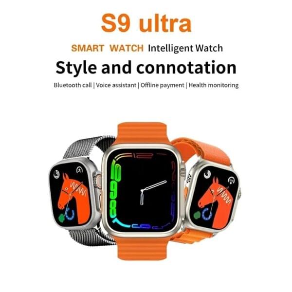 S9 Ultra Smart Watch - 3 Straps - 2.02" HD Big Screen Display - Wireless Charging - Bluetooth Call Smartwatch for Men Women - Latest Model - Image 8