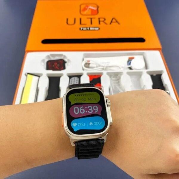 ULTRA 7iN1 Straps 2.1 Inch HD Screen With 7 Different Straps Bluetooth Calling Smart Watch - Image 8