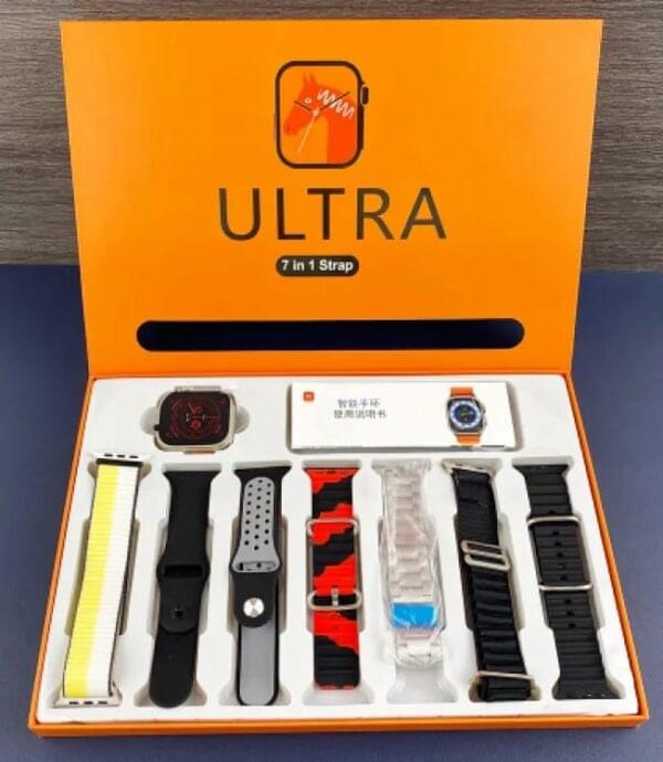 ULTRA 7iN1 Straps 2.1 Inch HD Screen With 7 Different Straps Bluetooth Calling Smart Watch - Image 6