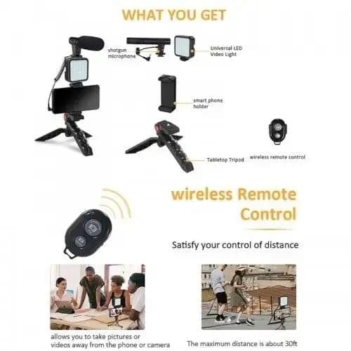 VLOGGING Kit Tripod Shoot Video Ay-49 Video Making Vlogging Kit Tripod - Image 4