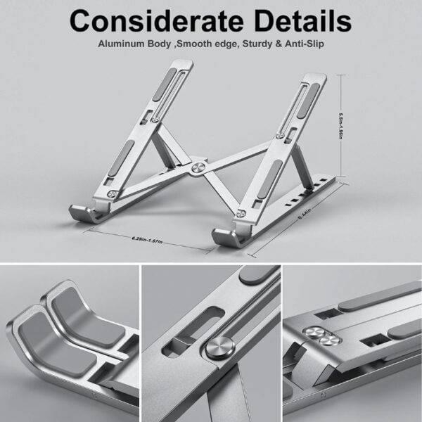 Portable Aluminium Lightweight Laptop Stand With 7 Adjustable Height Levels